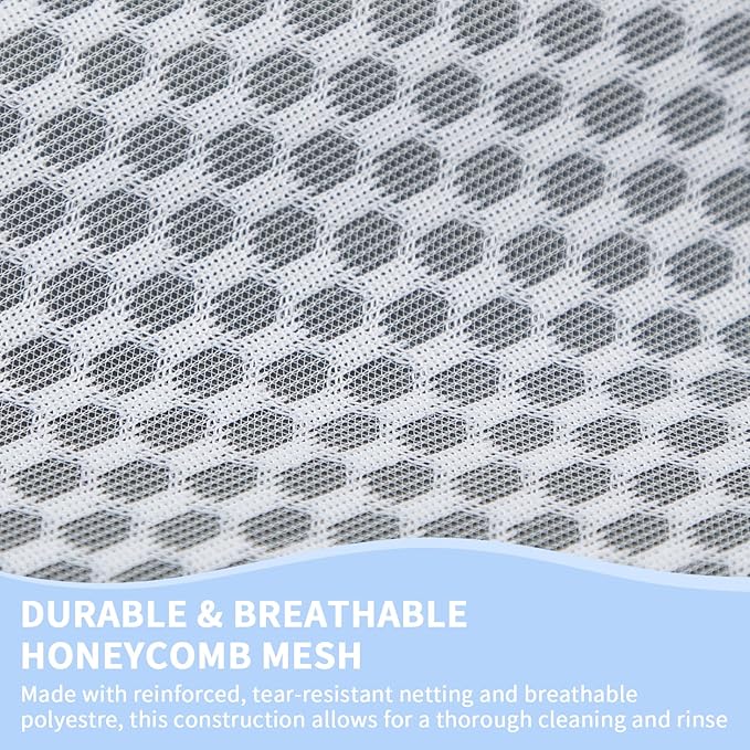 Laundry Bags Mesh Wash Bags with Strong Zipper, Upgraded Honeycomb and Fine Mesh Design Delicate Laundry Bag for College,Dorm,Storage(12X16IN, 24PCS)
