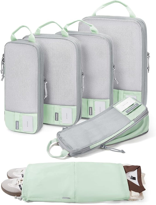 BAGSMART 6 Set /4 Set/2 Set Compression Packing Cubes for Travel, Lightweight Luggage Organizer Bags, Durable Space Saver Bags Travel Essentials