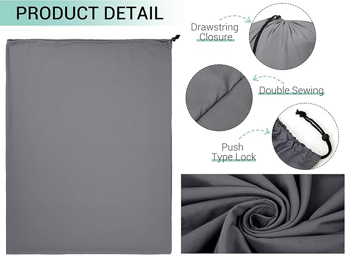 ZPECC Bulk Travel Laundry Bag,Extra Large Heavy Duty Laundry Bags 24 Pack,Washable Dirty Clothes Organizer XL for College Dorm Hotel Camping and Home Storage 30x40(Grey)