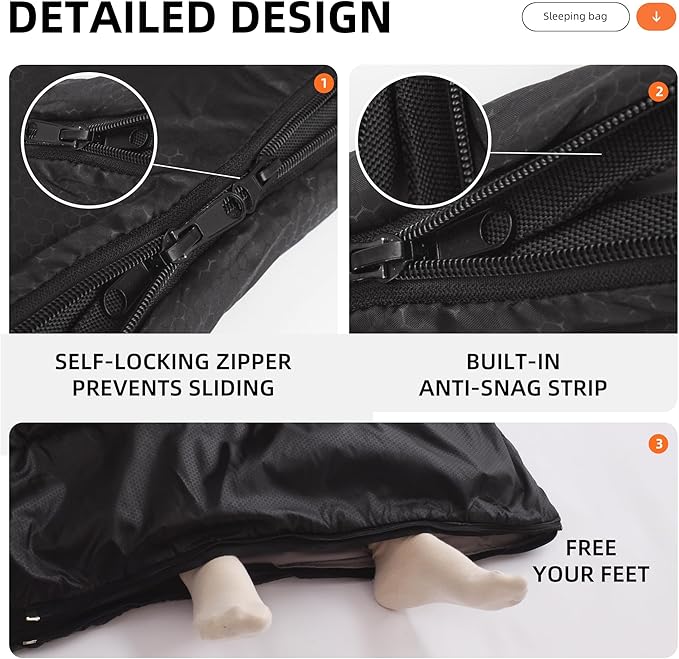 Double Sleeping Bags for Adults with Pillows Queen Size XL Camping Waterproof Sleeping Bag with Compression Sack for Kids for Hiking Backpacking 2 Person Cold Warm Weather Outdoor Indoor