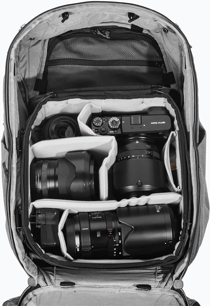 Peak Design Camera Cube V2, Medium, Custom Organization and Protection, Weatherproof Shell with Foam Sub-Lining, FlexFold Dividers Included, Camera Bag Insert Compatible Travel Bags