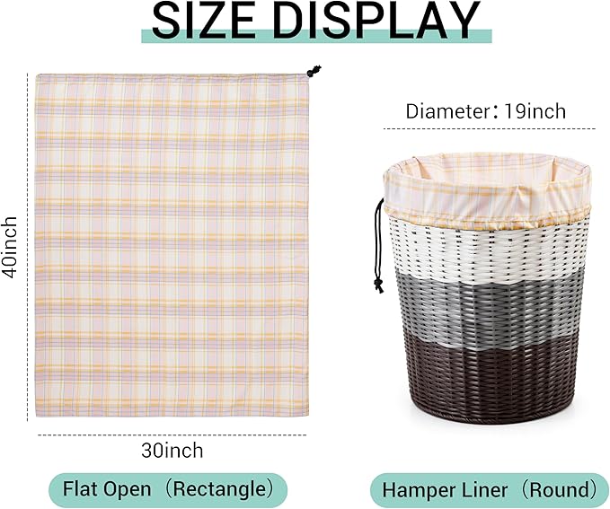 ZPECC Bulk Travel Laundry Bag,Extra Large Heavy Duty Laundry Bags 24 Pack,Washable Dirty Clothes Organizer XL for College Dorm Hotel Camping and Home Storage 30x40(Pink Checkered)