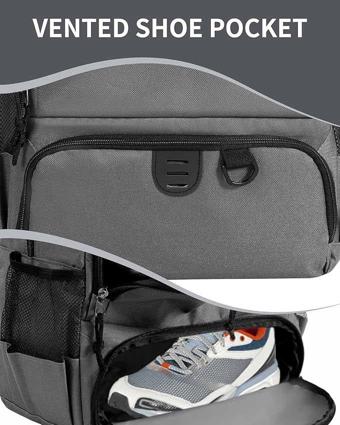Basketball Bag Backpack for Men Women with Ball & Shoes Compartment 30L Capacity Lightweight Breathable Boys Girls Soccer Ball Bag Backpack Fit Volleyball Football Sports Travel School Gym