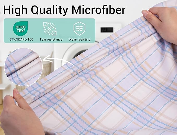 ZPECC Bulk Travel Laundry Bag,Extra Large Heavy Duty Laundry Bags 24 Pack,Washable Dirty Clothes Organizer XL for College Dorm Hotel Camping and Home Storage 30x40(Light Purple Checkered)