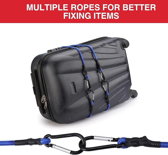 WORKPRO 24" Bungee Cords with Hooks, 4 Pack Heavy Duty Outdoor Bungee Strap - Image 8