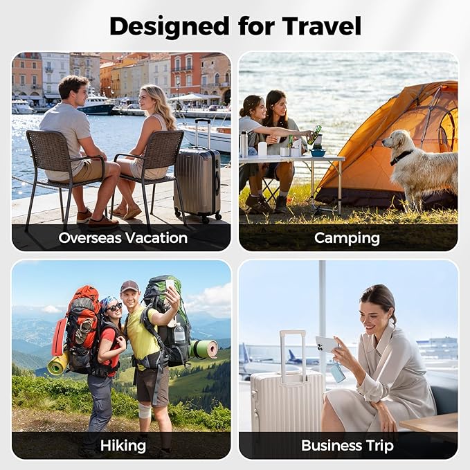 Travel Vacuum Seal Bags with Wireless Rechargeable Pump, 25L Durable Reusable Compression Packing Bags for Carry-On Suitcase & Backpack, IP67 Waterproof Space Saver Kit (2 Pack)