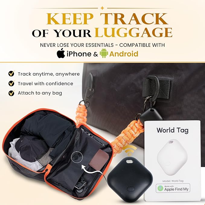 Premium Travel Vacuum Bags with Pump, 180° Open Carry on suitcase Compression Bags for Luggage, Reusable TPU Zipper Seal, Vacuum Bags for Travel with Pump, (2 Pack Compression Kit + Straps & Tracker)