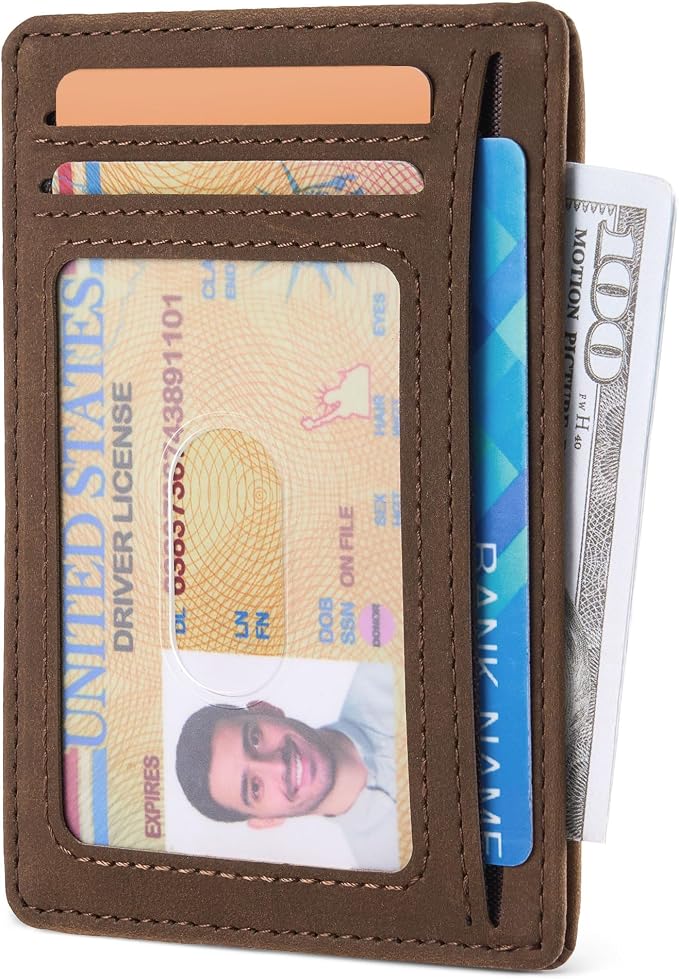 Espera Slim Minimalist Front Pocket Wallet for Men, RFID Blocking Credit Card Holder, Thin Travel ID Card Case, Gifts for Men - Image 2