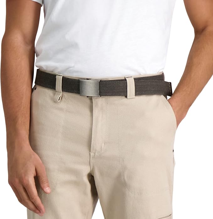 Columbia Men's Military Plaque Buckle Fabric Belt- One Size 42" Length - Everyday and Outdoor Wear - Image 6