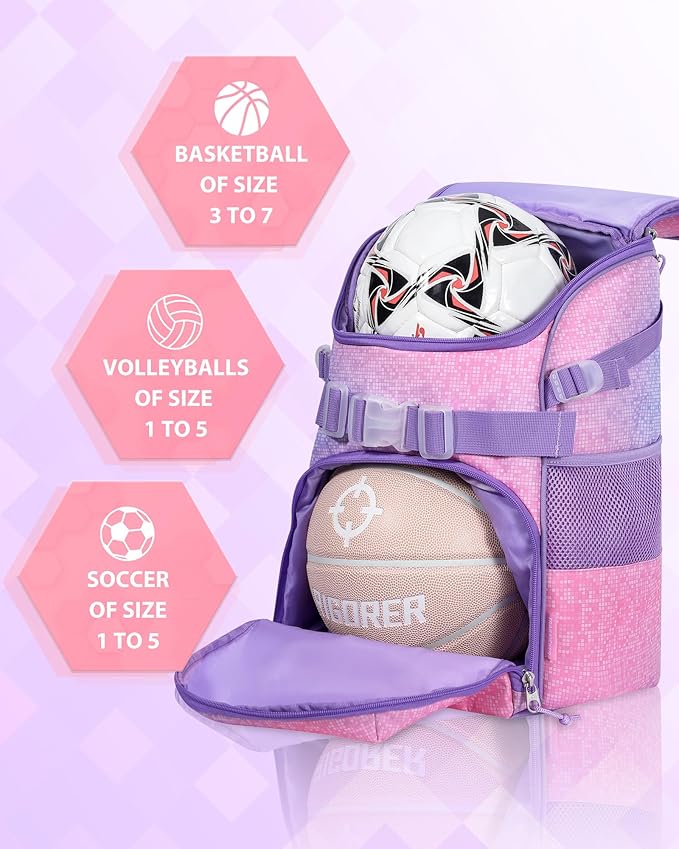 Basketball Backpack Women Fit Soccer Volleyball Baseball Football Sports Backpack Training Equipment Bag for Team