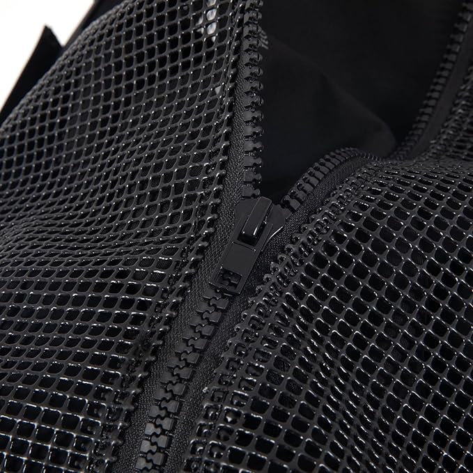 Heavy Duty Large Scuba Gear Mesh Bag with Zipper, Diving and Snorkeling Gear Mesh Duffle Bag, Mesh Travel Duffel Bag, Mesh Beach Gear Bag (With Pocket, 40-inch)