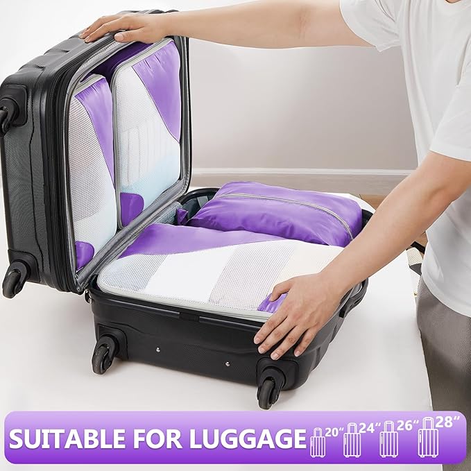 8 Set Packing Cubes for Travel, Gifts for Women Mom,Anti-Tearing Suitcase Organizer,OlarHike Vacation Essentials & Accessories for Cruise Ship