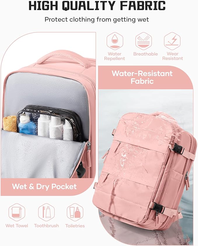 wepadre Vacuum Backpack Travel with Pump Travel Backpack with Vacuum System Expandable Vacpack Compression Backpacks for Travel Easy Vac Pack Carry on Luggage