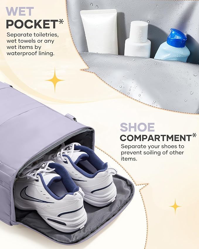 Carry On Backpack Personal Item Travel Backpack For Women Airline/Flight Approved Waterproof Sports Luggage Casual Daypack Small Hiking Backpack Purple