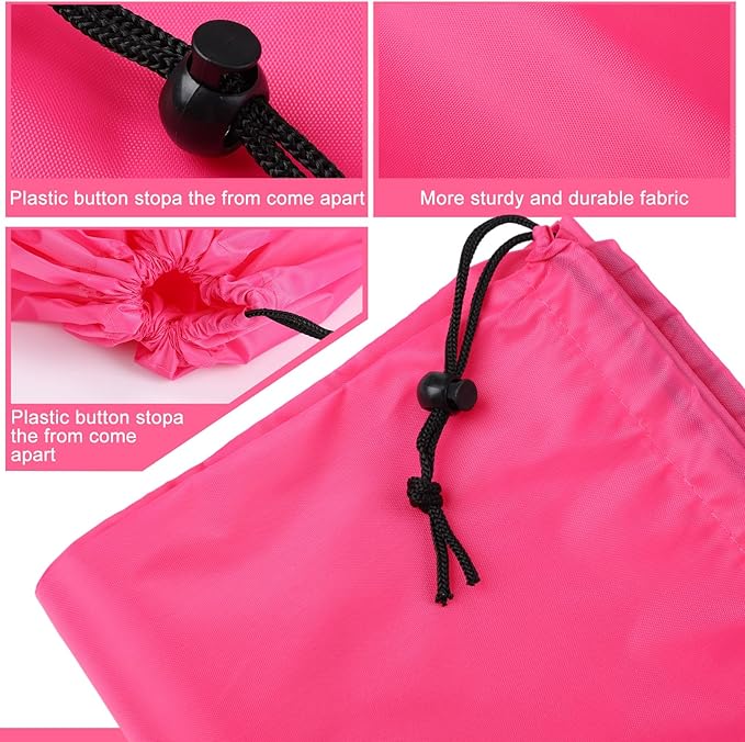 Nuogo 20 Pcs Laundry Bag Washable Travel Laundry Bags with Drawstring Lock Closure Large Heavy Duty for Camping Tent Blankets Dirty Clothes Yarn Fabric Storage, 38 x 24 Inches(Pink, Blue)