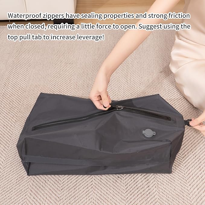Vacuum Travel Bags, Travel Vacuum Bags for Luggage, IP67 Waterproof, Saving 60% Space, Suitable for Luggage Organization During Travel, Business Trips, Camping(1pc Gray)