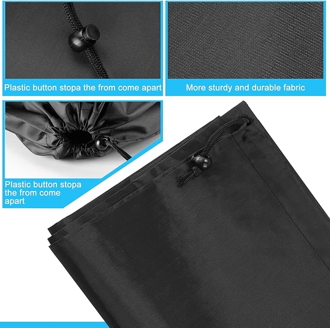 Nuogo 20 Pcs Laundry Bag Washable Travel Laundry Bags with Drawstring Lock Closure Large Heavy Duty for Camping Tent Blankets Dirty Clothes Yarn Fabric Storage, 38 x 24 Inches(Black, Pink)
