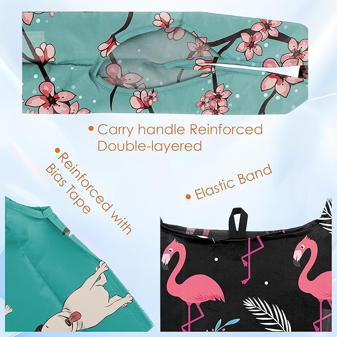 BeeGreen Geometry Reusable Grocery Bags Bulk Gifts 12-Pack - Large Tote with Zipper Pouch | Foldable & Washable Polyester Shopping Bags Heavy Duty Animal Lover Gifts Reusable Bag With Handles