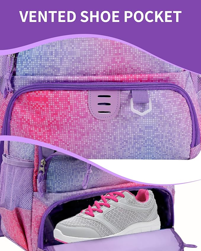 Basketball Bag Backpack for Men Women with Ball & Shoes Compartment 30L Capacity Lightweight Breathable Boys Girls Soccer Ball Bag Backpack Fit Volleyball Football Sports Travel School Gym