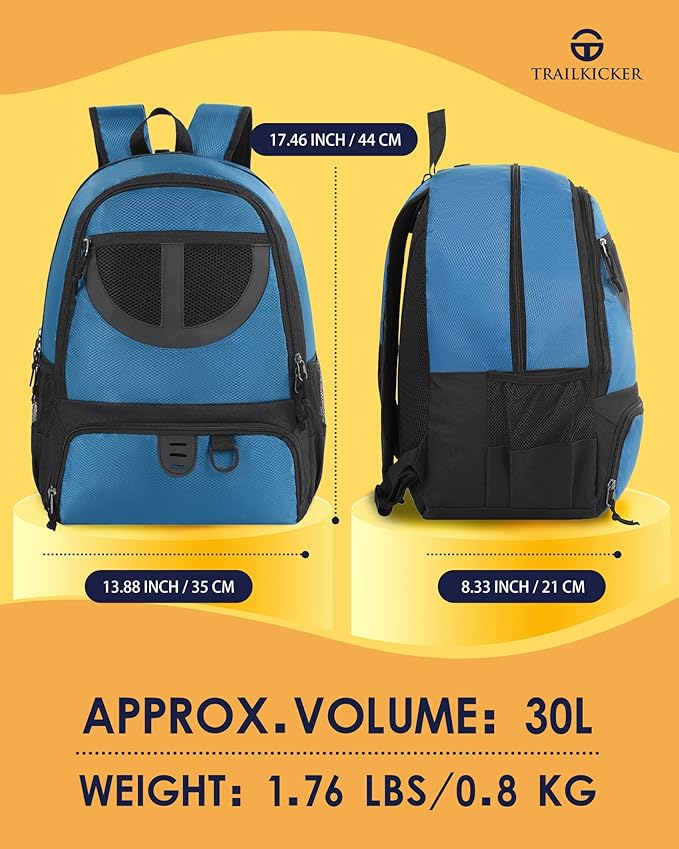 Basketball Bag Backpack for Men Women with Ball & Shoes Compartment 30L Capacity Lightweight Breathable Boys Girls Soccer Ball Bag Backpack Fit Volleyball Football Sports Travel School Gym