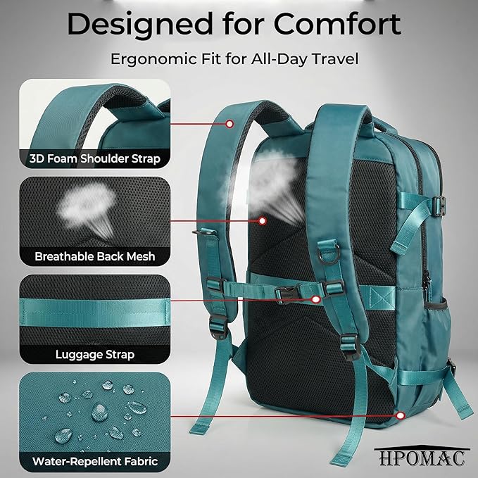Vacuum Compression Backpack, Carry on Sealed Travel Backpack with Vacuum System and Pump, Mothers Day, Birthday Gifts for Traveler Expands to 40L Packing Capacity, Fits 17” Laptop &2–5 Days of Clothes