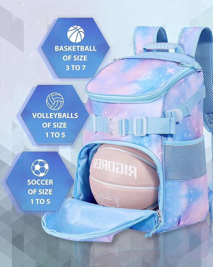 Basketball Backpack Women Fit Soccer Volleyball Baseball Football Sports Backpack Training Equipment Bag for Team
