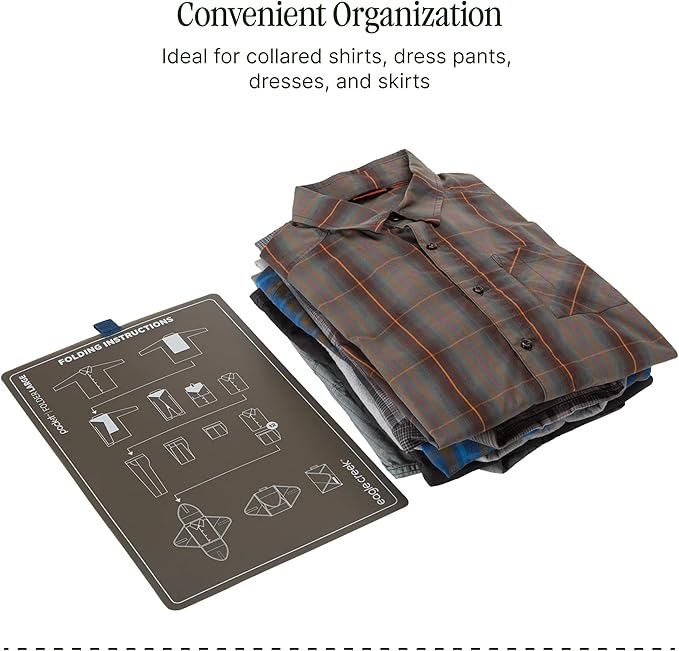 Eagle Creek Pack-It Reveal Garment Folder - Travel Garment Bag with Compression Wings to Maximize Luggage Space - Convenient Top Handle - Quick Drying Material - Storm Grey - Large