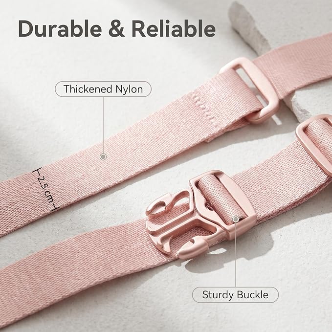 Pink Luggage Straps for Suitcases, Luggage Accessories Bag Strap, Adjustable Connector Straps for Multiple Suitcases - Image 3