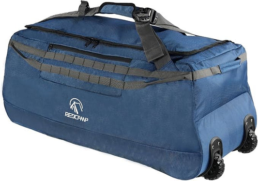 REDCAMP 85L/120L/140L Foldable Duffle Bag with Wheels, Large Travel Duffel Bag