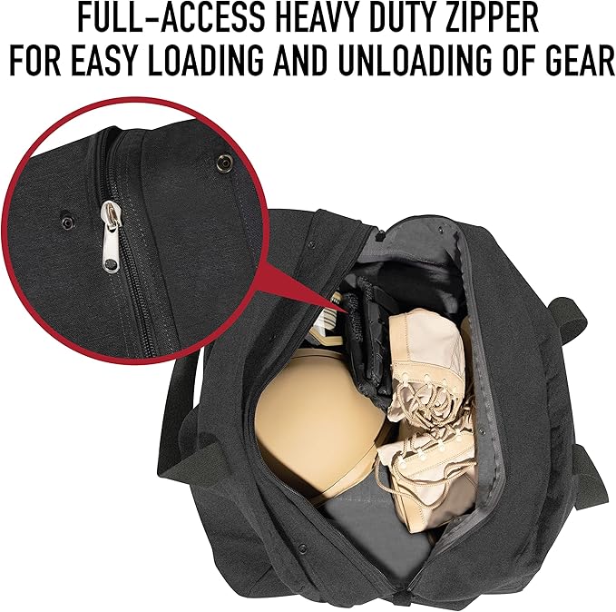 Rothco Canvas Parachute Cargo Bag – Extra Large Travel Duffle Bag with 75L Capacity