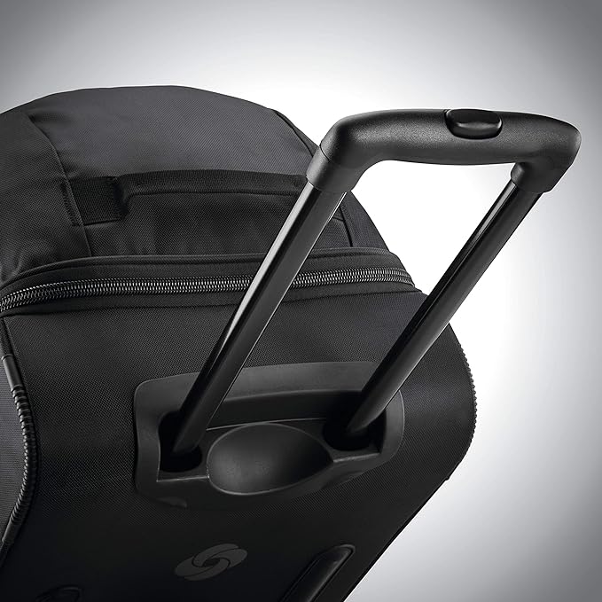 Samsonite Andante 2 Wheeled Duffel Bag – 32-Inch Durable Rolling Luggage with Inline Skate Wheels, Push-Button Handle & Spacious Compartments – Travel-Friendly and Lightweight - All Black