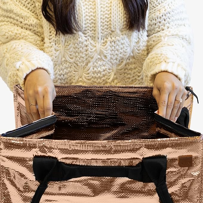 CleverMade Hauler Rolling Tote Bag, 90L Collapsible Portable Shopping Cart with Wheels for Groceries, Laundry, Organization