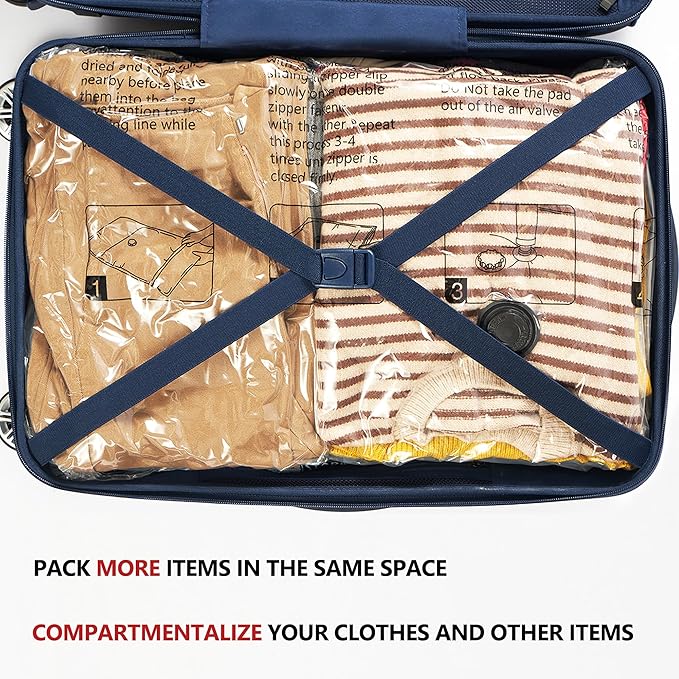 Vacuum Seal Bags for Clothing Travel and Home Storage, Travel Vacuum Bags with Electric Pump, Space Saver Compression Packing Cubes for Luggage Suitcase Bedding Blankets Clothes, 28 Combo