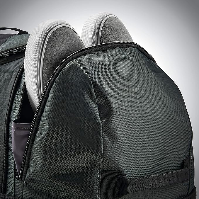 Samsonite Andante 2 Wheeled Duffel Bag – 22-Inch Durable Rolling Luggage with Inline Skate Wheels, Push-Button Handle & Spacious Compartments – Travel-Friendly and Lightweight - Moss Green/Black