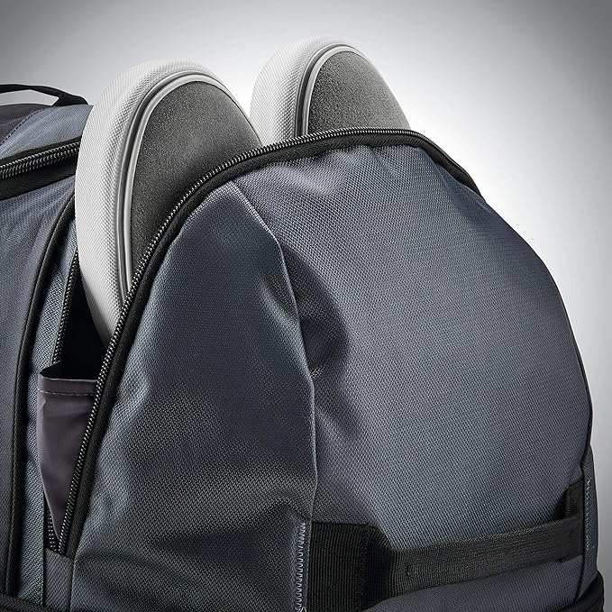 Samsonite Andante 2 Wheeled Duffel Bag – 32-Inch Durable Rolling Luggage with Inline Skate Wheels, Push-Button Handle & Spacious Compartments – Travel-Friendly and Lightweight - Riverrock/Black